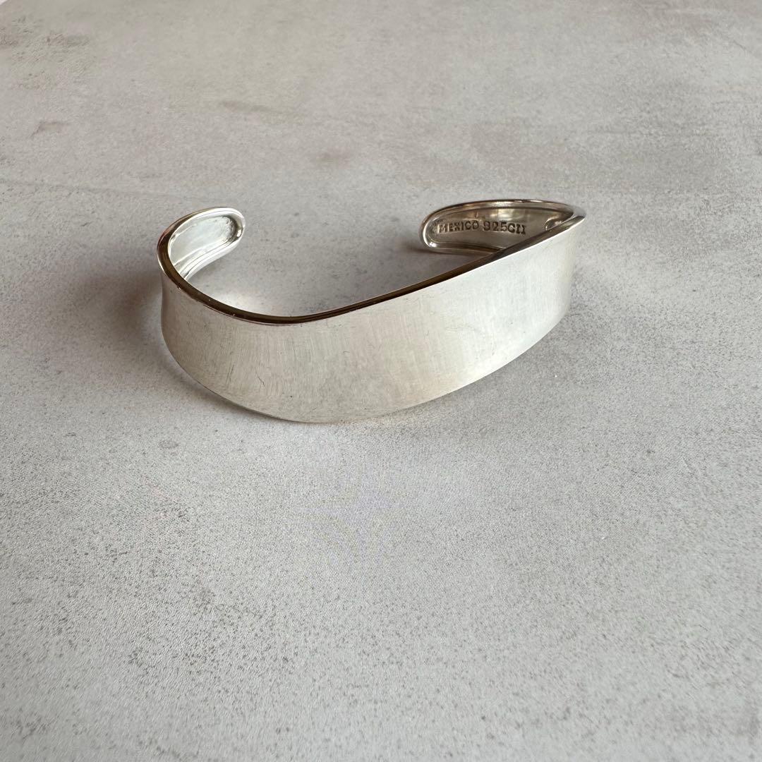 ヴィンテージ！Silver Wavy Cuff ブレスレット　#2