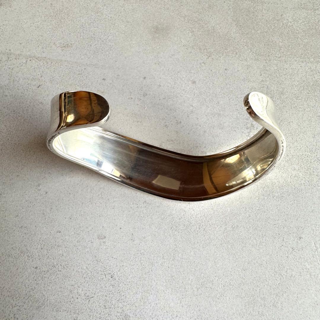 ヴィンテージ！Silver Wavy Cuff ブレスレット　#2