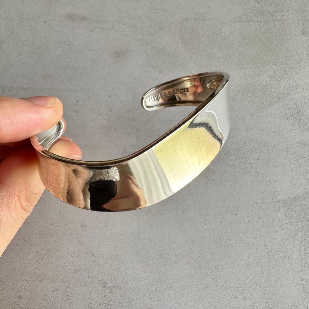 ヴィンテージ！Silver Wavy Cuff ブレスレット　#2