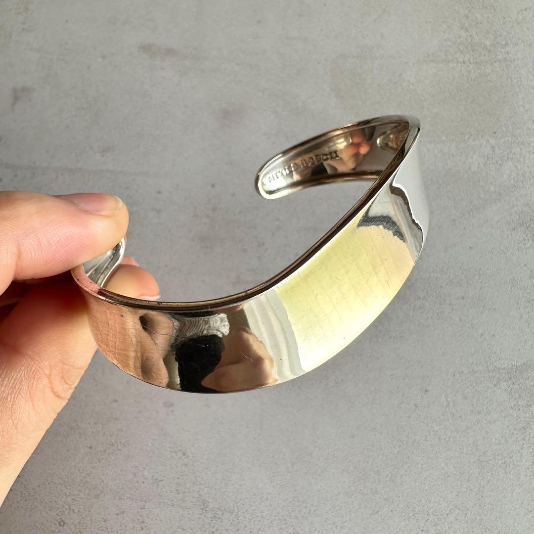 ヴィンテージ！Silver Wavy Cuff ブレスレット　#2