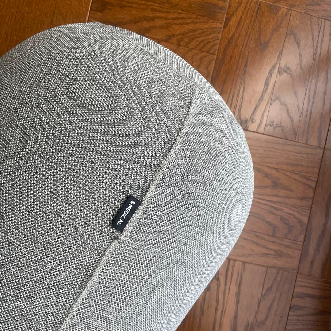 MALLOW Knit バランスボール グレー 45cm オーバル型