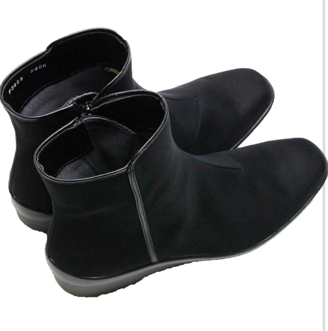 新品 トップドライ レインシューズ 防水 ゴアテックス レインブーツ 24 黒