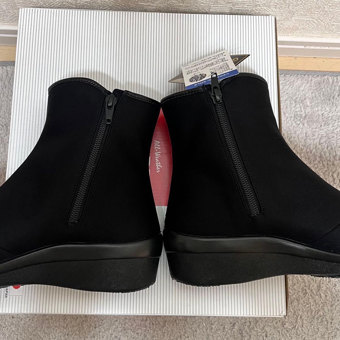 新品 トップドライ レインシューズ 防水 ゴアテックス レインブーツ 24 黒