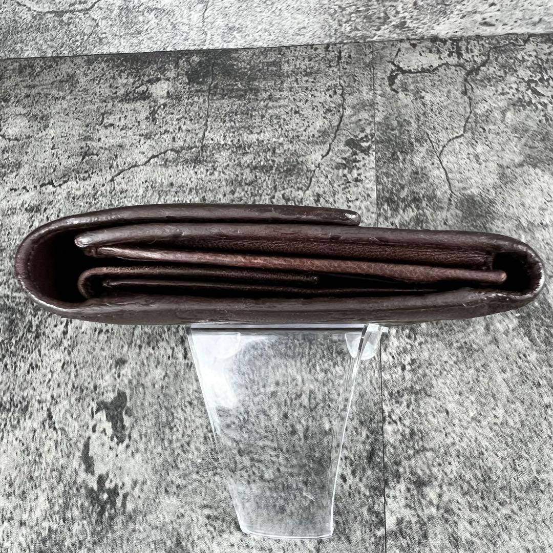 GUCCI GG シマ レザー 長財布 ダークブラウン