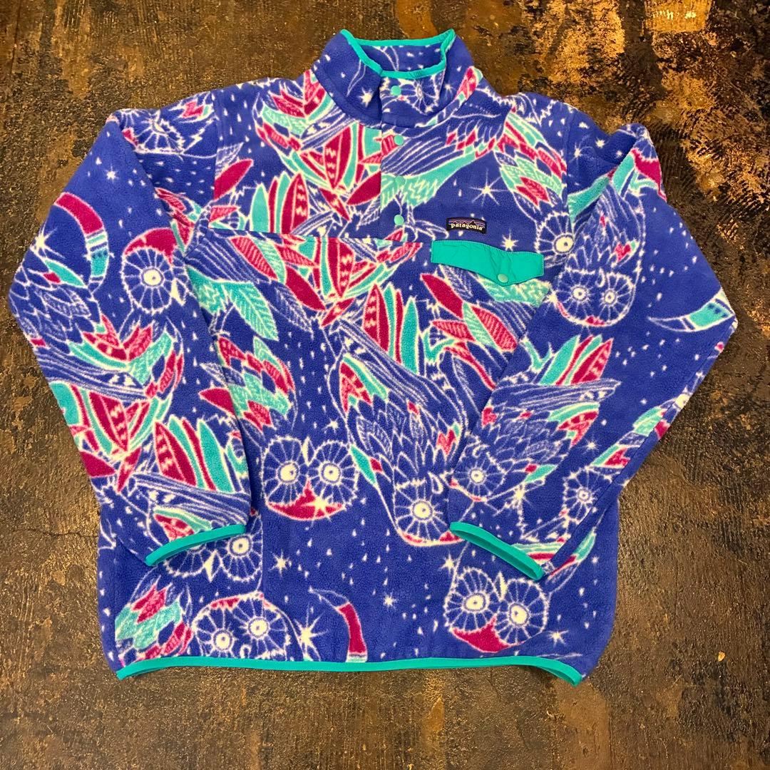 2016パタゴニア フクロウ 総柄 ライトウェイト シンチラ スナップT L