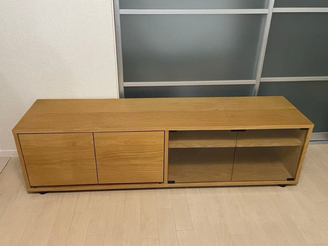 無印良品　廃盤　テレビ台 テレビボード　オーク材　スタッキングキャビネット