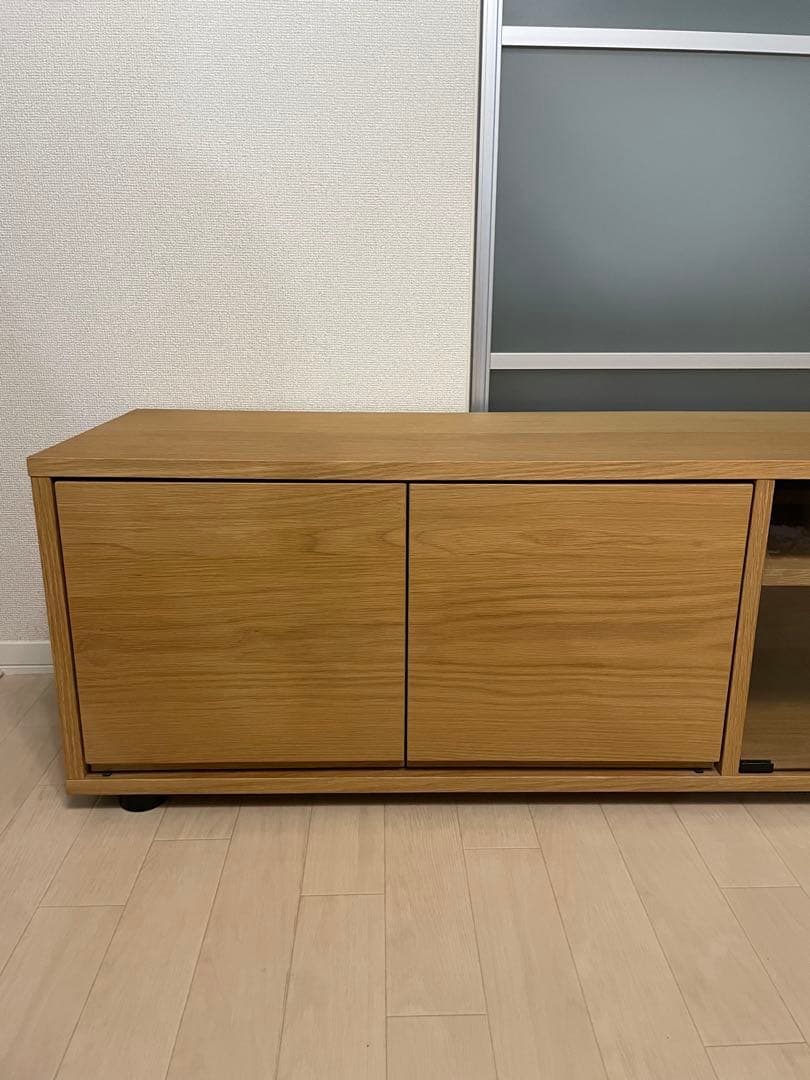 無印良品　廃盤　テレビ台 テレビボード　オーク材　スタッキングキャビネット
