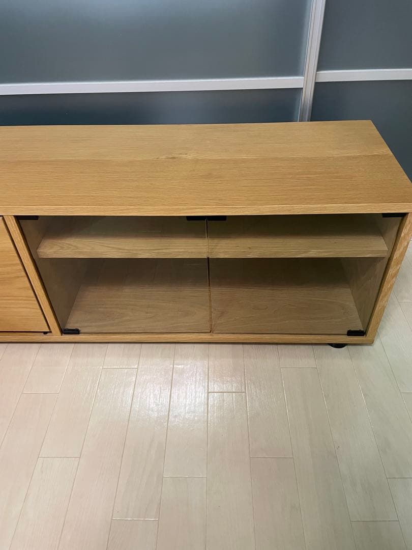 無印良品　廃盤　テレビ台 テレビボード　オーク材　スタッキングキャビネット