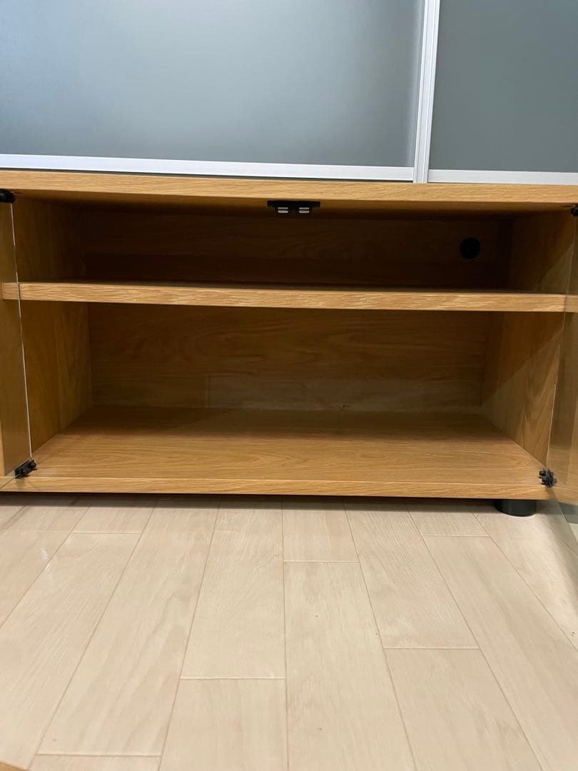 無印良品　廃盤　テレビ台 テレビボード　オーク材　スタッキングキャビネット