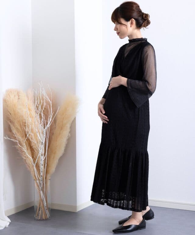 Swee tmommy マタニティ　ワンピース　産前産後兼用　 結婚式 L