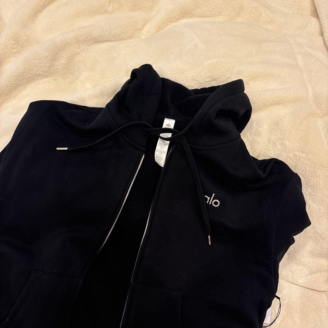 alo Accolade Full Zip Hoodie ブラック