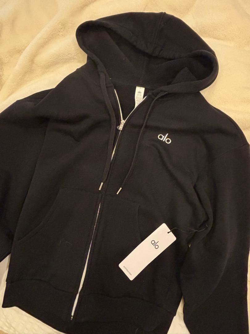 alo Accolade Full Zip Hoodie ブラック