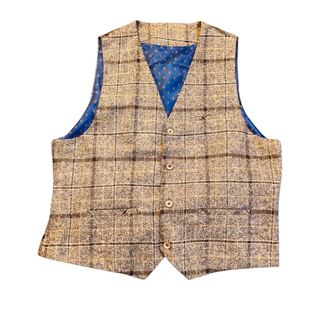 極美品　ASAKUSAIREN 3ピース スーツセット 大きいサイズ チェック柄