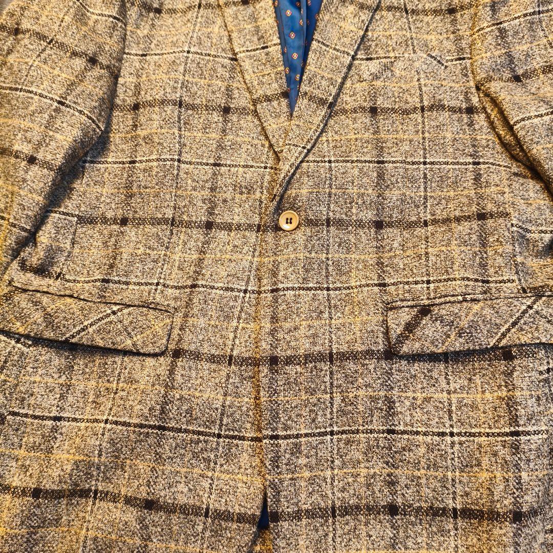 極美品　ASAKUSAIREN 3ピース スーツセット 大きいサイズ チェック柄