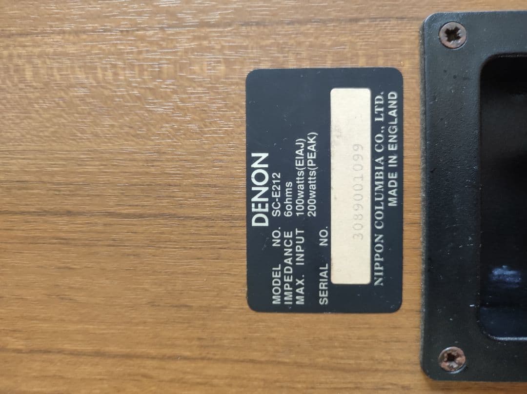 DENON　SC-E212 名器　密閉式　英国製　希少シリアル連番