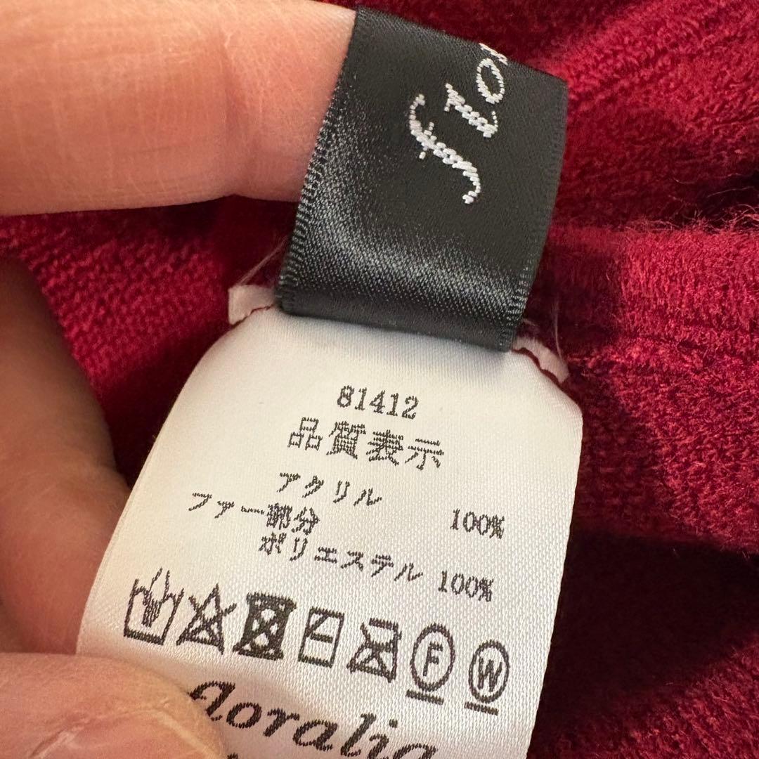 S*様 美品　floralia エコファー　ポンチョ　アクリル100％　ケープコ