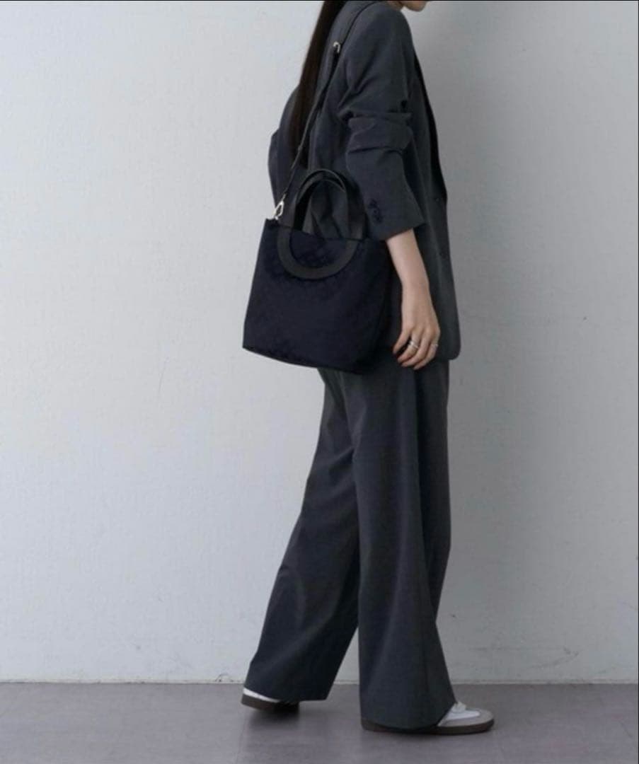 くぅ russet ナイロンジャガード2wayミニトートバッグ ショルダー