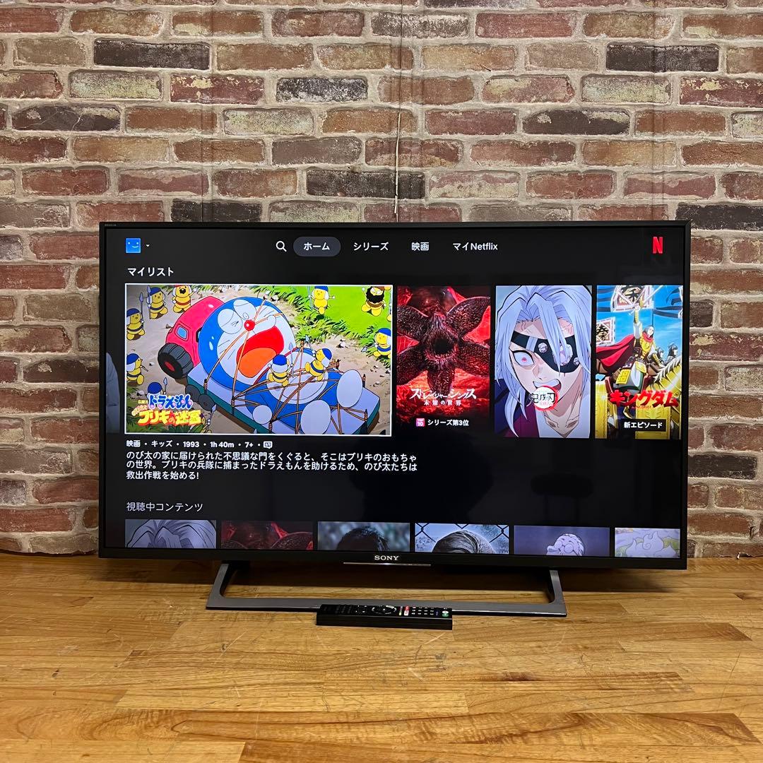 SONY 43V型 4K 液晶テレビ BRAVIA KJ-43X8000E