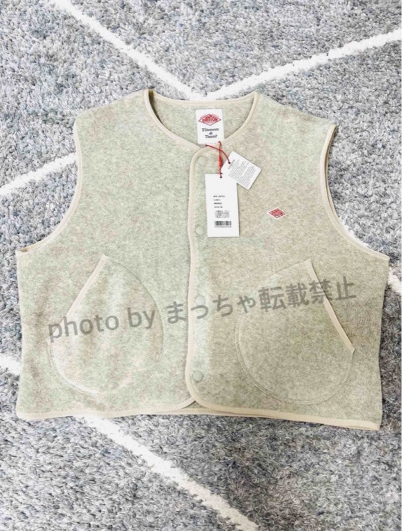 DANTON/ダントン　フリースカラーレスベスト　WOMEN マーブル38