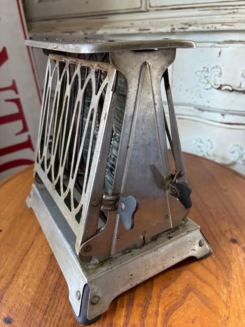アンティーク　トースター　メタリック　美しい　メタルトースター　アメリカ30年代