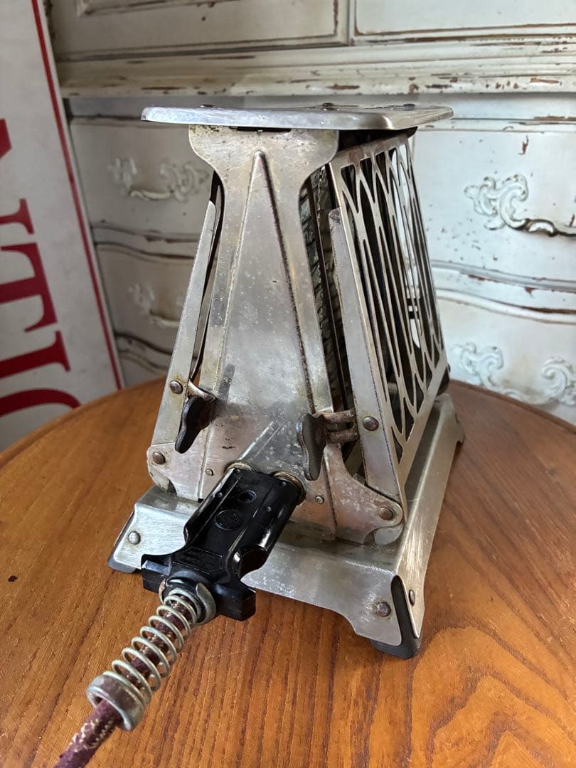 アンティーク　トースター　メタリック　美しい　メタルトースター　アメリカ30年代