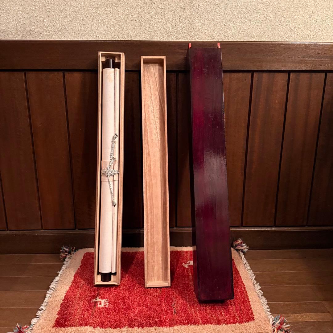 伊東深水作　吹雪　無落款　掛軸