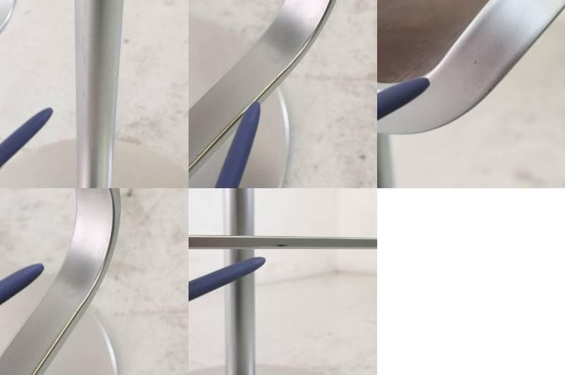 はなこ様6の3ラパルマ レム ハイスツール 板座 オーク突板 ブラウン昇降回転9