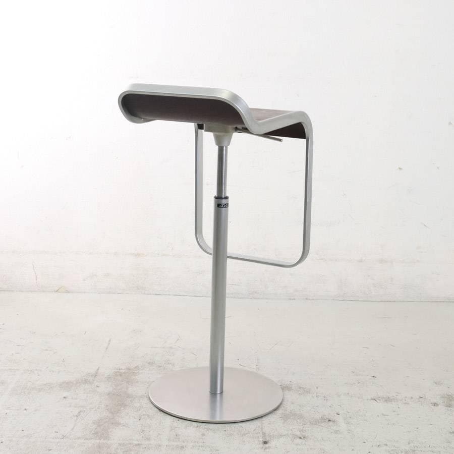 はなこ様6の3ラパルマ レム ハイスツール 板座 オーク突板 ブラウン昇降回転9