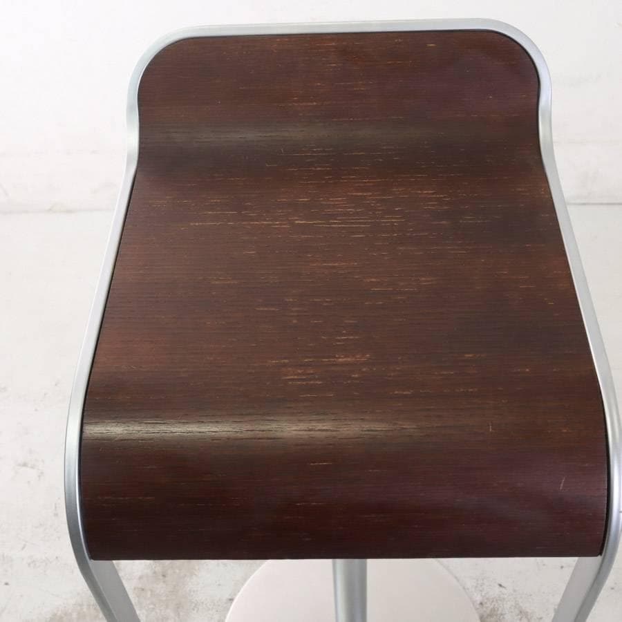 はなこ様6の3ラパルマ レム ハイスツール 板座 オーク突板 ブラウン昇降回転9