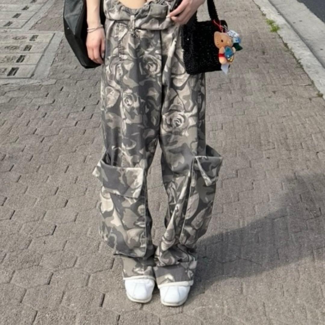 openyy カモフラ　カーゴパンツ