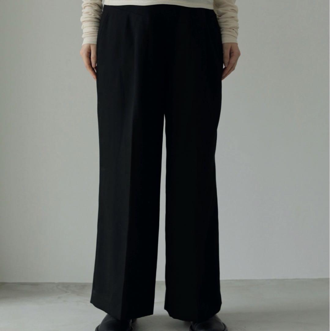 【Reha.】Tuck Wide Pants/36/black