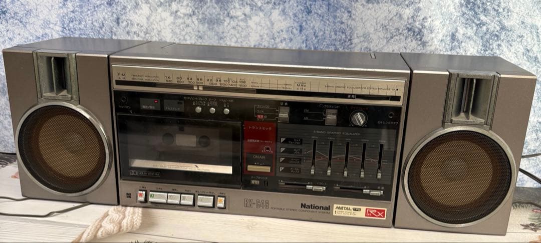 ナショナル RX-C46 ラジオカセットデッキ ラジカセ 昭和レトロ(レ22)