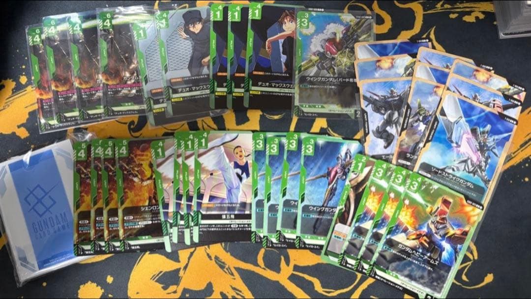 ガンダムカード 緑白ウイング 構築済み デッキ、デッキパーツ