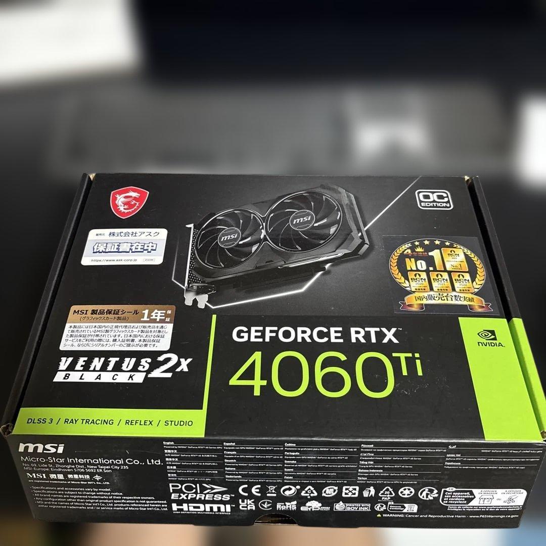 【16GB】MSI GeForce RTX 4060Ti