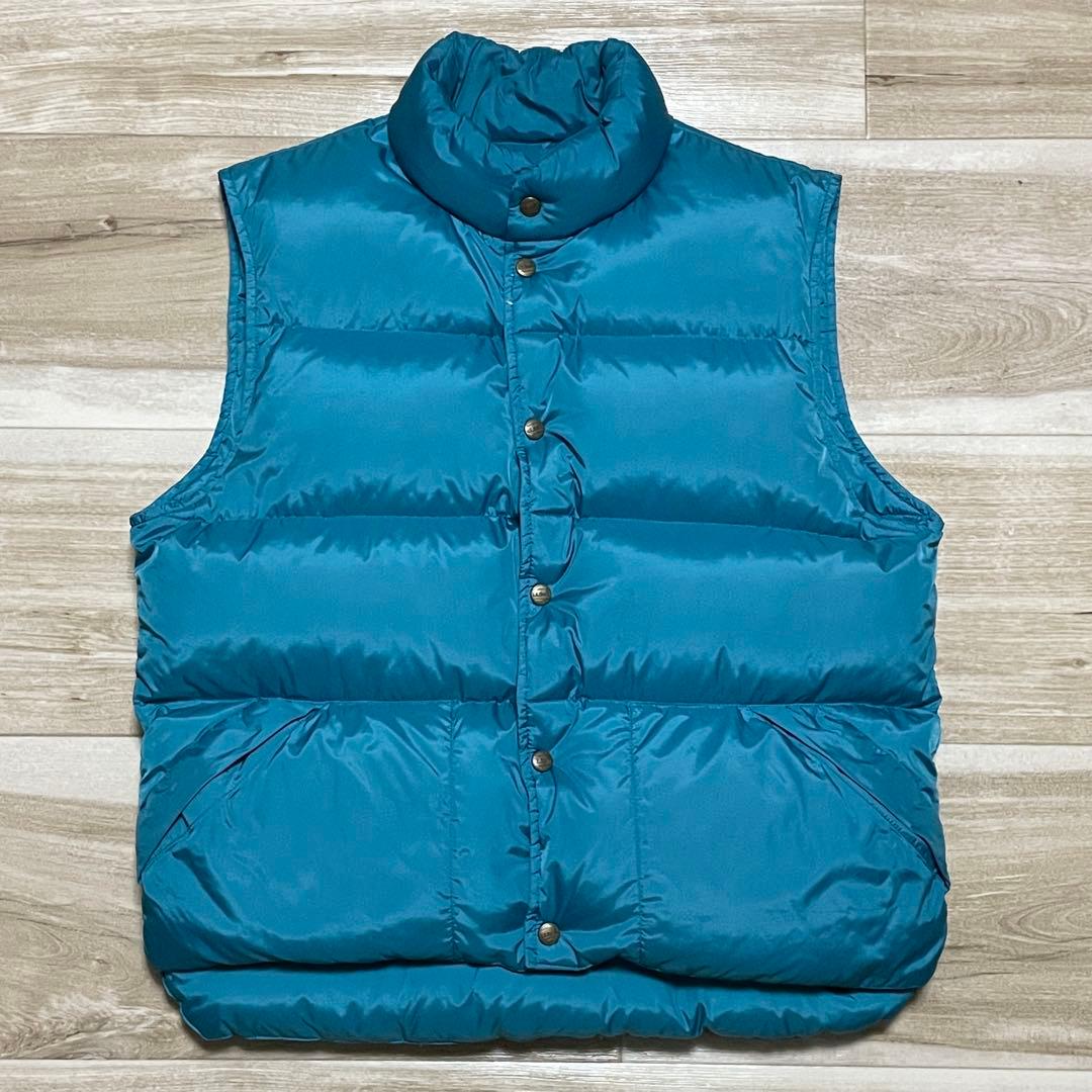 80s 90s L.L.Bean ダウン ベスト 水色 レアカラー メンズ