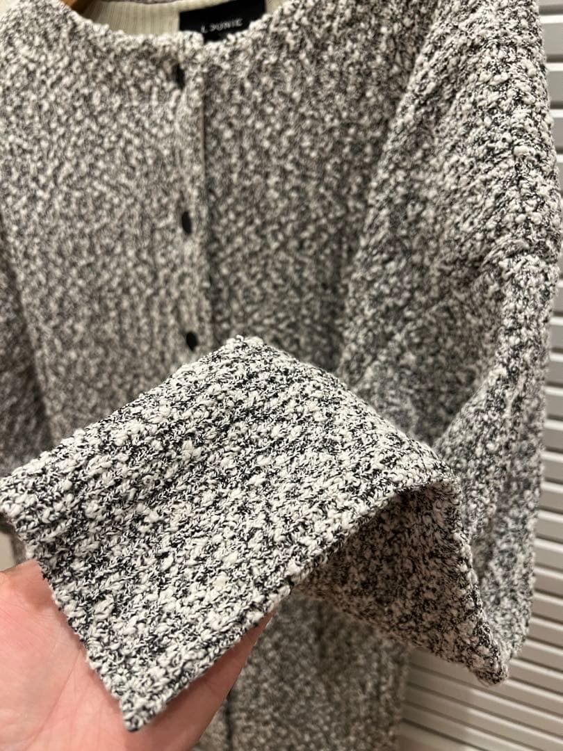 【新品未使用】ルーニィlounie ブークレミドルカーディガン