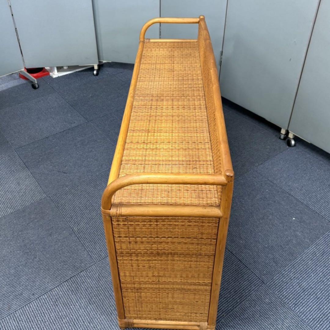 美品 籐 ラタン ワイドタイプ チェスト 収納 タンス 引き取り限定静岡県富士市