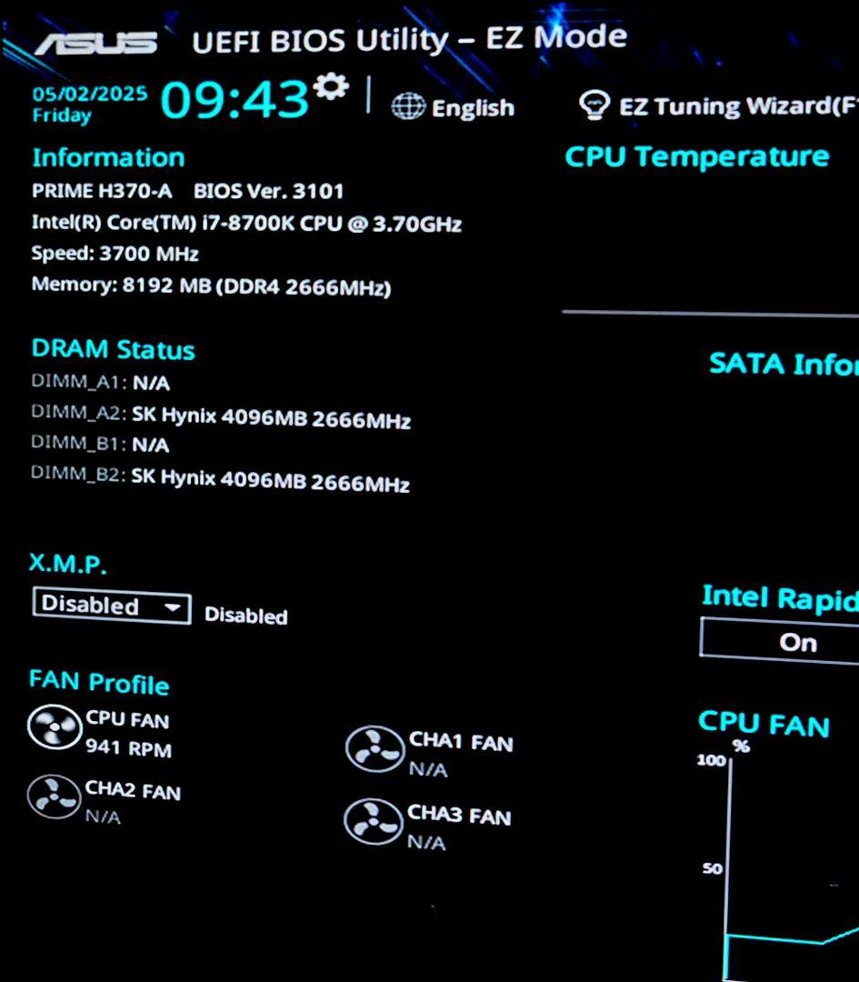 Intel Core i7 8700K 3.70GHz 動作品 CPU