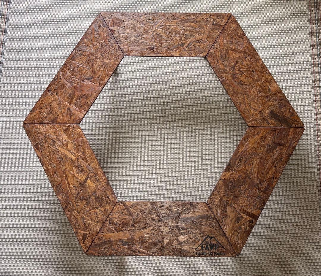 ヘキサテーブル65 ウォールナットニス仕上げ　FH65w