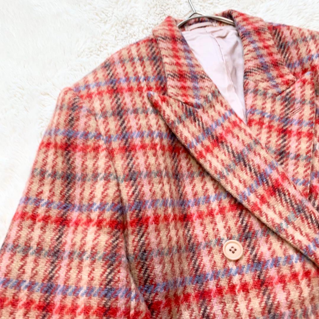 美品＊ピンクハウス　秋冬　チェック　テーラード　ジャケット　L相当