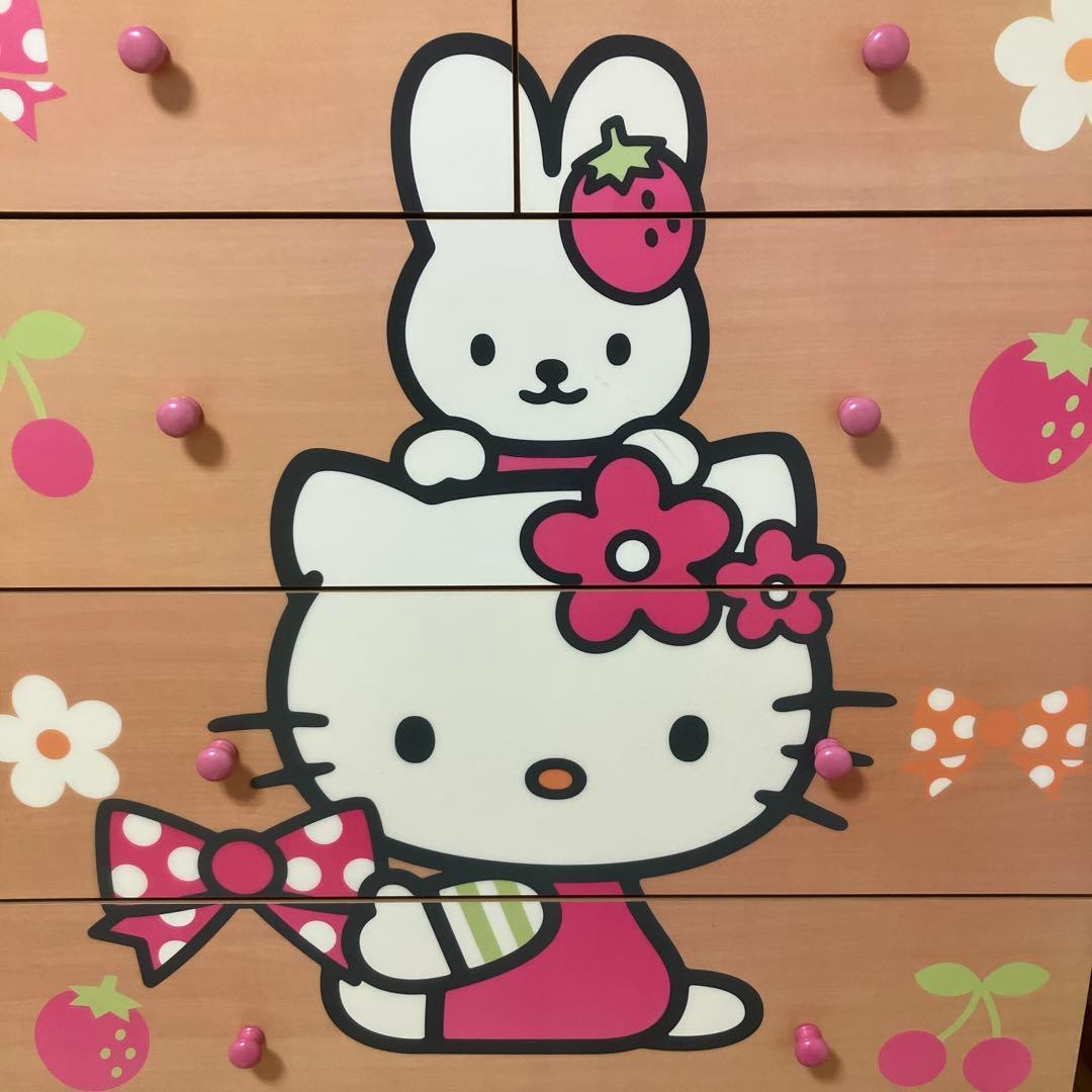 【超レア】ハローキティ 木製 4段チェスト