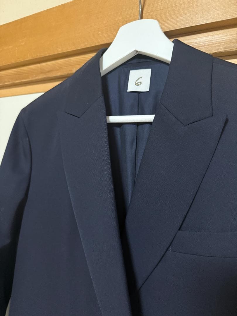 ６ROKUネイビー ダブルブレスト テーラードジャケット