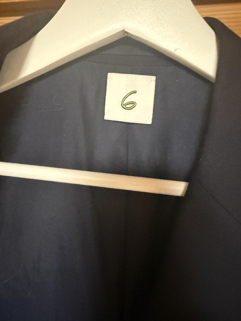 ６ROKUネイビー ダブルブレスト テーラードジャケット