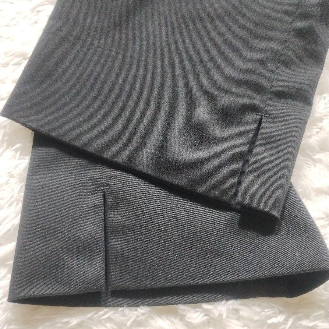 【極美品】ガンリュウ　サルエルパンツ　クロップド　ストレッチ　裾スリット　黒　M