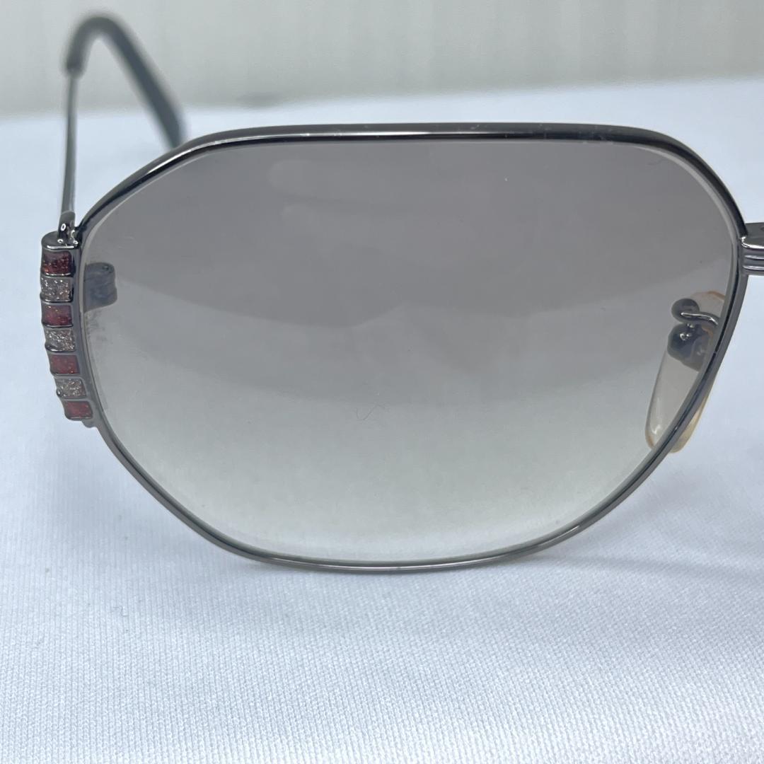 バレンシアガ　オクタゴン型金属フレームサングラス　メンズ　メタルフレーム