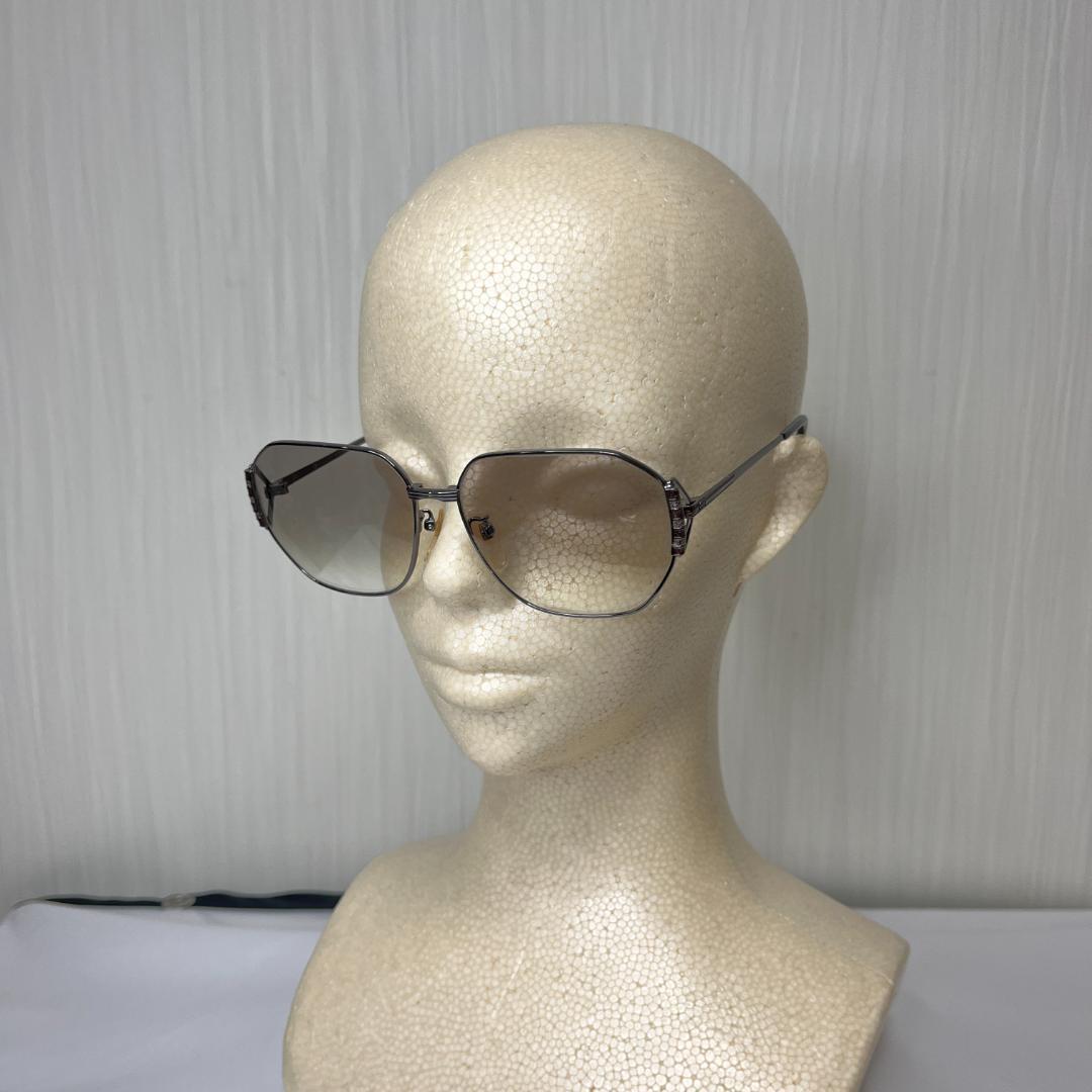 バレンシアガ　オクタゴン型金属フレームサングラス　メンズ　メタルフレーム