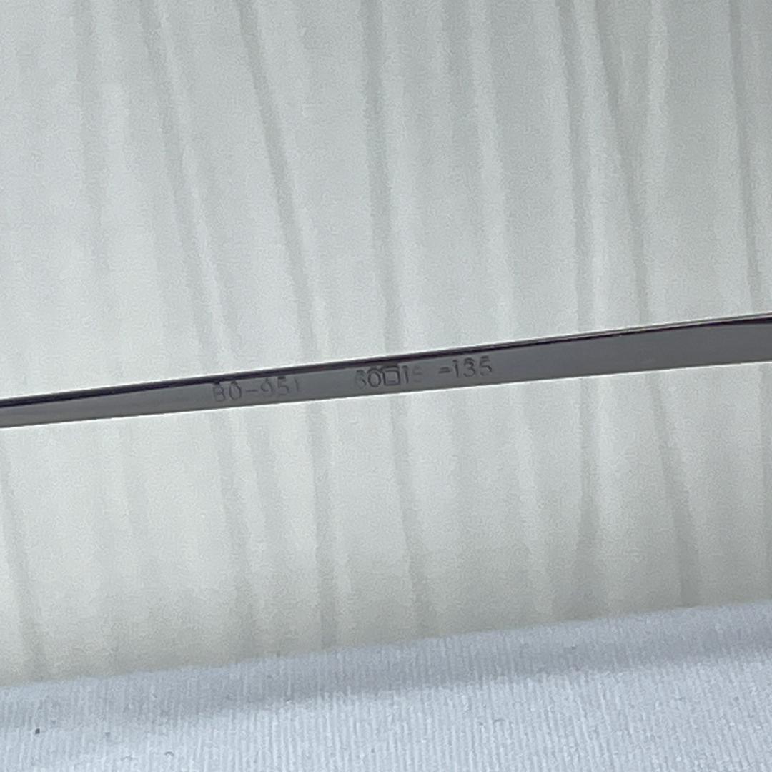 バレンシアガ　オクタゴン型金属フレームサングラス　メンズ　メタルフレーム