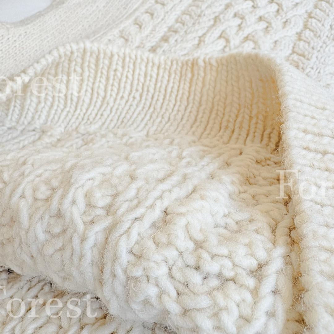 ペルーアラン柄ルーズベスト sizeFREE　かぐれ