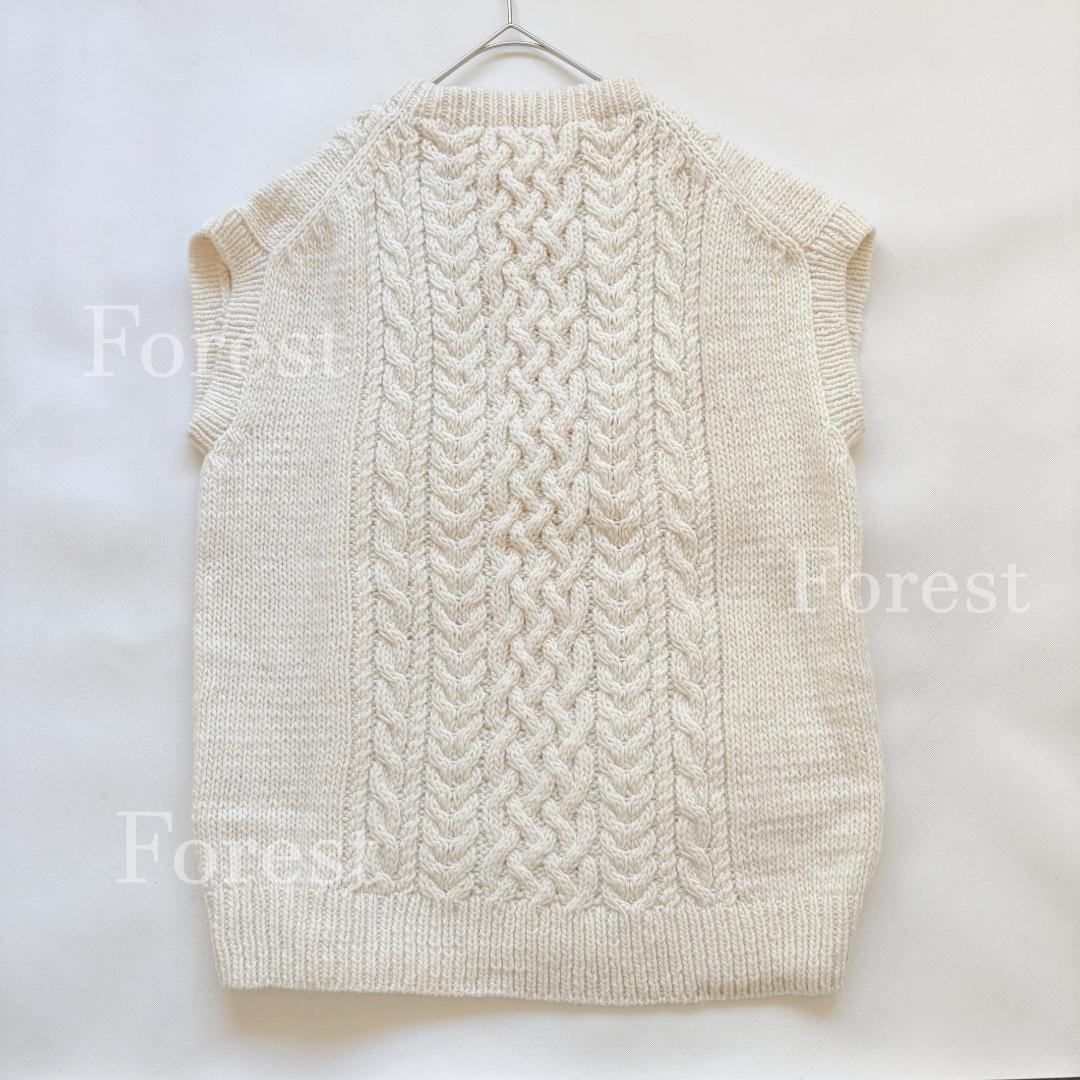 ペルーアラン柄ルーズベスト sizeFREE　かぐれ