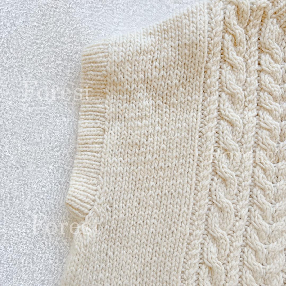 ペルーアラン柄ルーズベスト sizeFREE　かぐれ